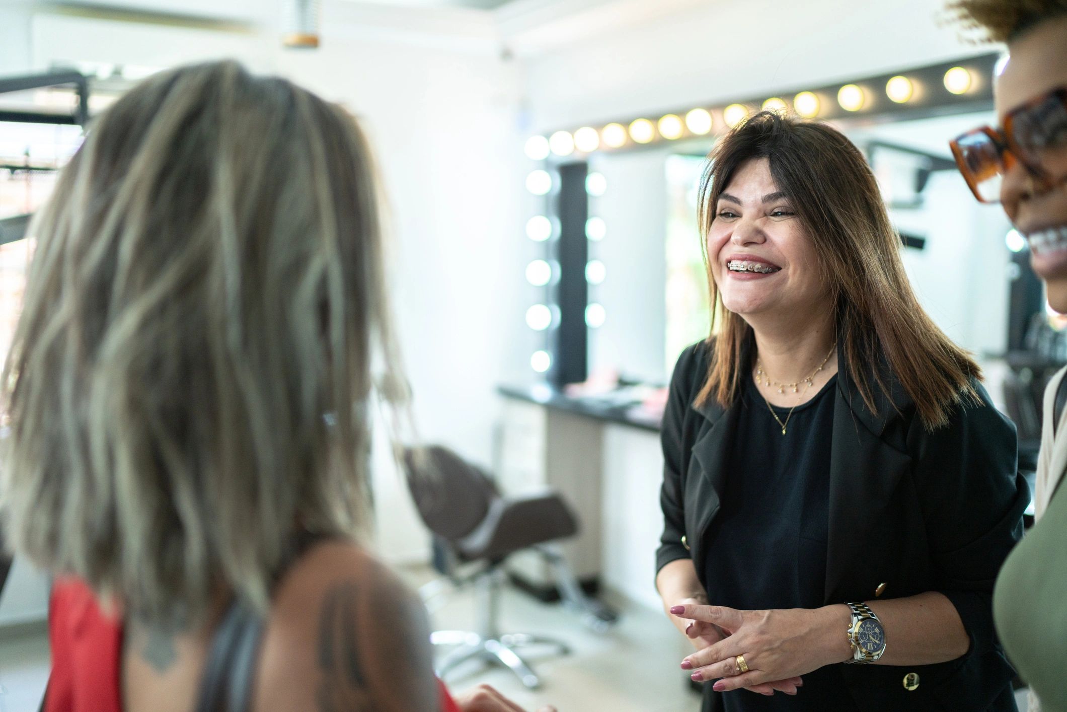 happy beauty salon client testimonial